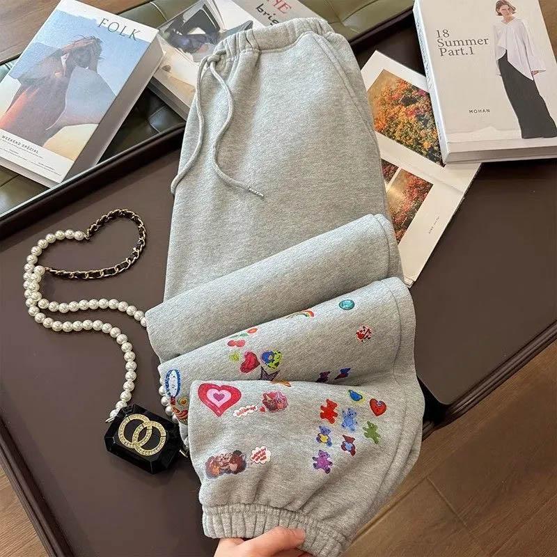 Pants for Women Elastic High Waist Long Trousers Plus Size Double Layer Thickened Stretchy Versatile Casual  Pants