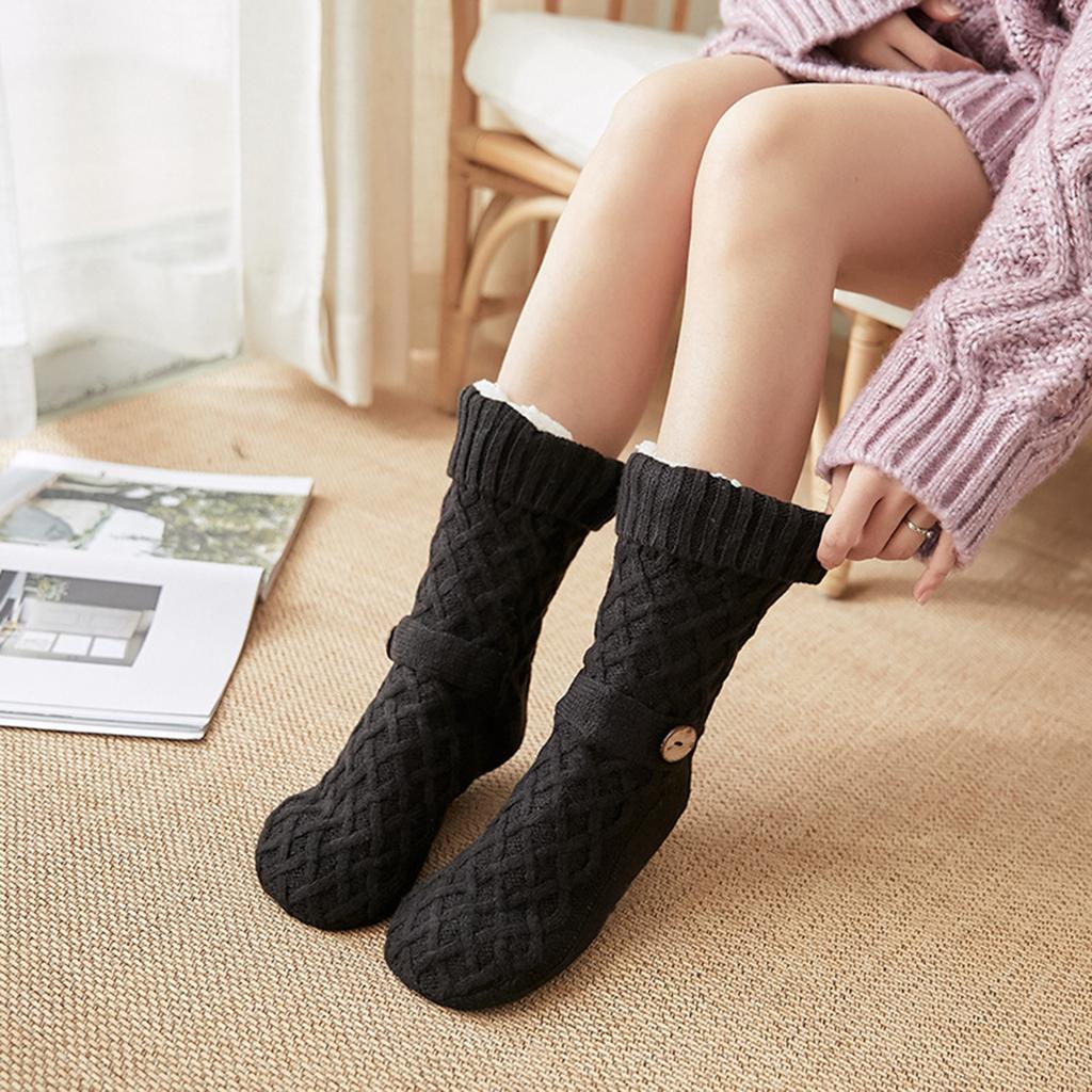 Winterplüsch-Socken für Damen, Schneesocken für Erwachsene (nicht für den Innenbereich), dicke Plüsch-Haussocken