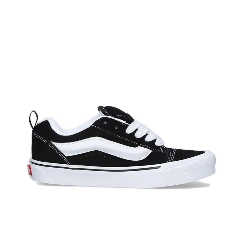 Vans Knu Skool Abrasion Resistant Low Top Shoes Unisex Black White Sneakers WN0009QC6BT1