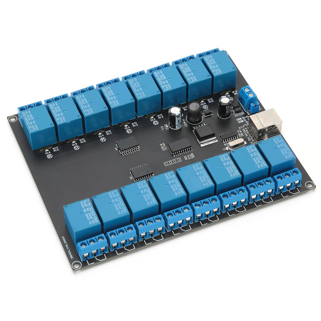 Relay Module 16 Channel 936V USB Controlled SPDT Switch Relay Module OptoIsolated Board
