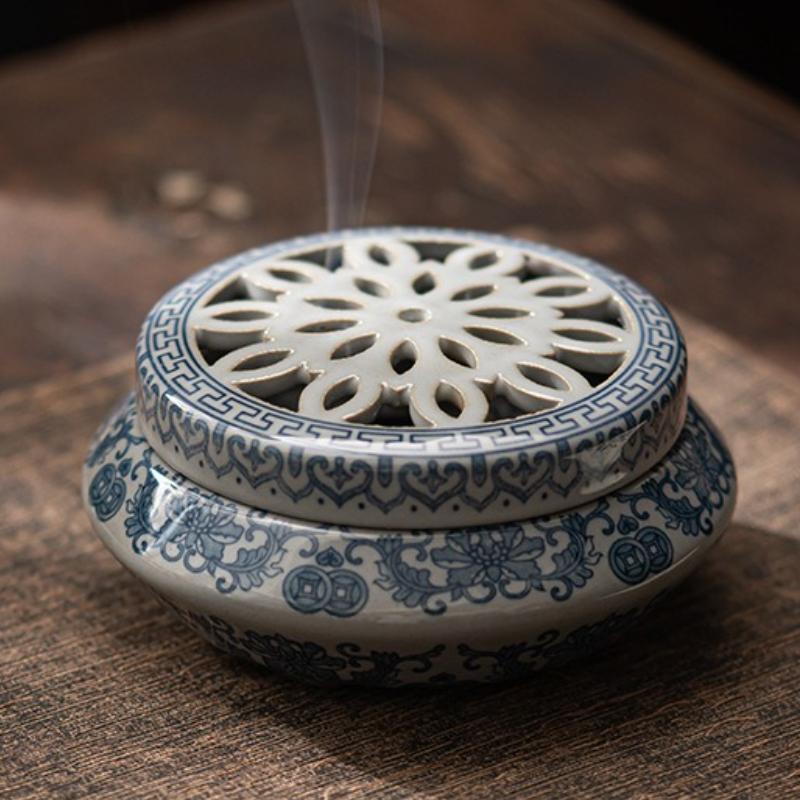 Multifunction Incense Coil Burner Ancient Clay Ceramic Crafts Incense Ornaments Reverse Flow Incense Burner Home Decor