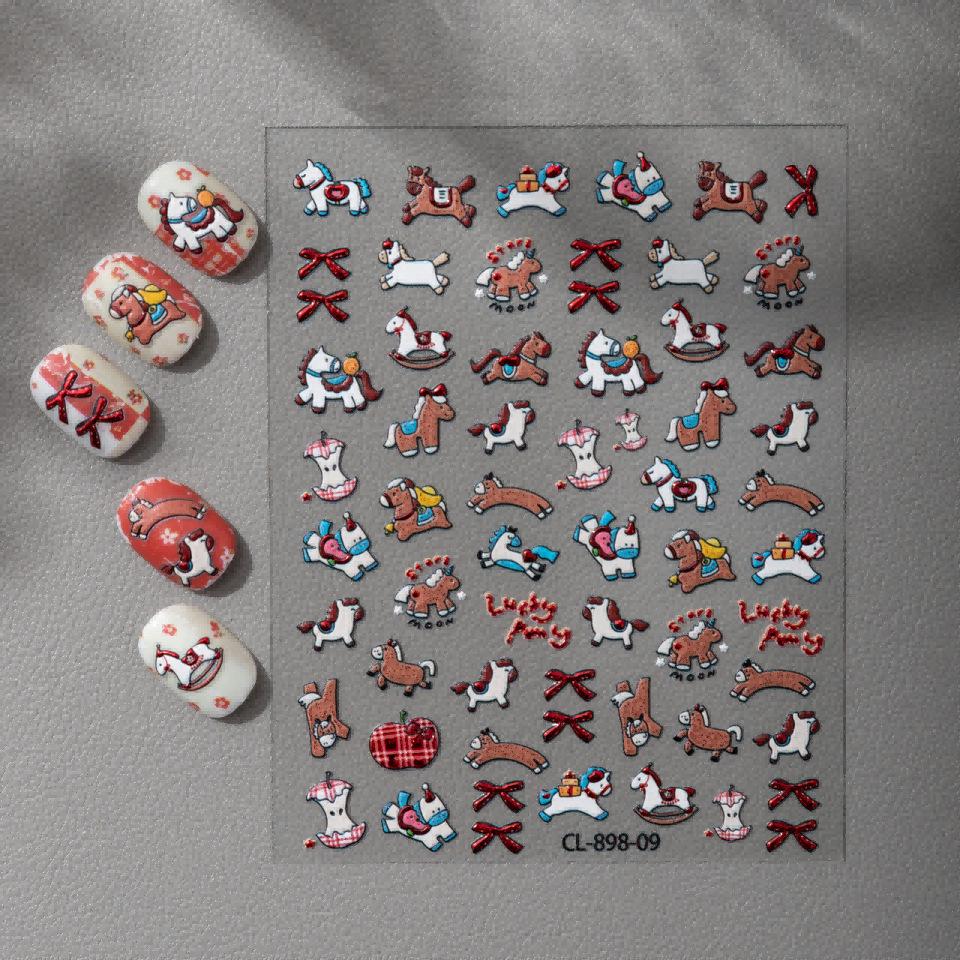 Cyansea Year of the Horse Cartoon Nail Art & Phone Case Stickers CL-898-09