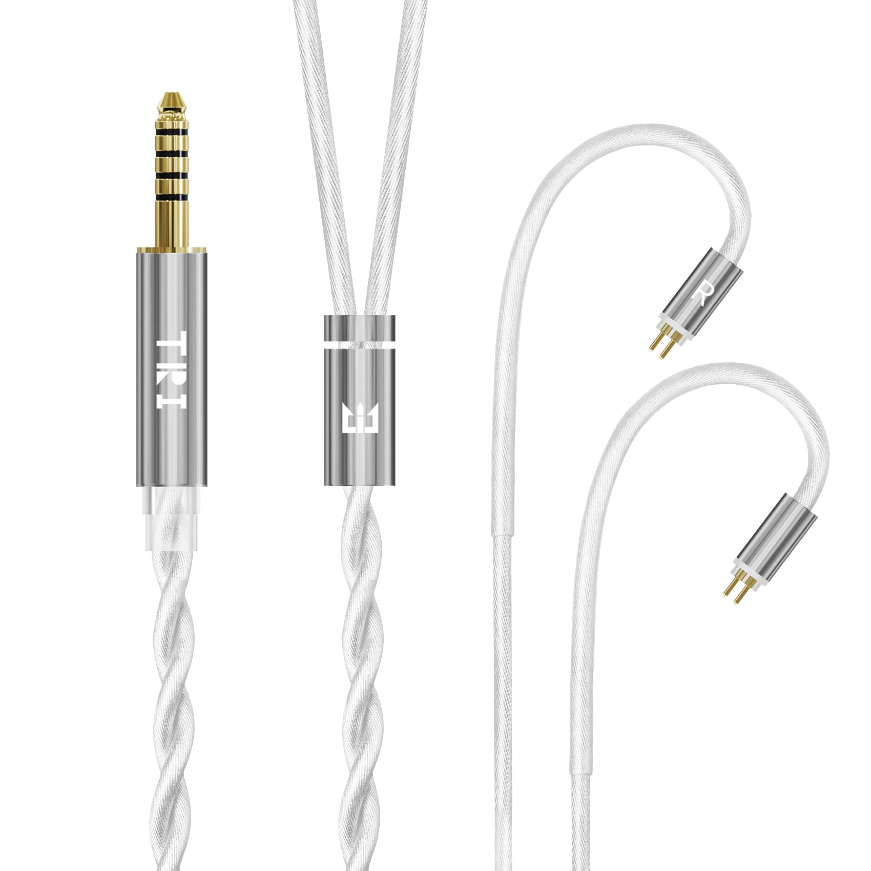 

grace 2PIN yinyoo Litz 612 core single crystal copper silver plated cable Produced in 22 AWG standard earphone upgrade cable Earphone replacement