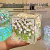 Handmade Rubik's Cube Tulip Night Light - Perfect Birthday or New Year Gift for Girls and Girlfriends