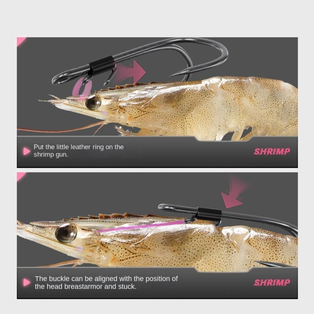 5pcs Double hook High-carbon Steel Fishhook Wacky Weedless Worm Fishing Hook  Sea Fishing