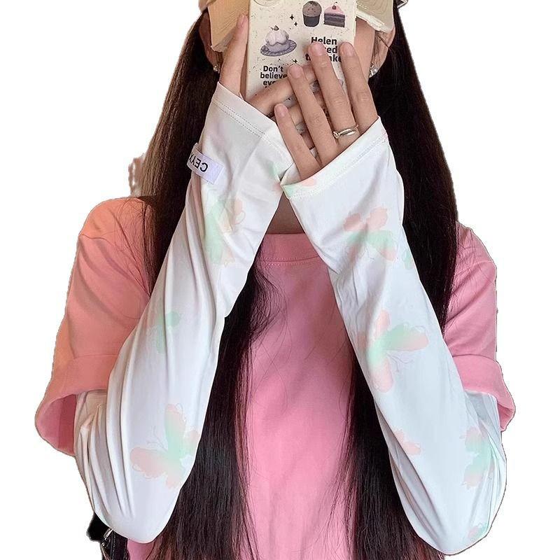 Ice Silk Sun Protection Sleeves for Women - 2025 New Anti-UV Breathable Arm Sleeves for Summer Cycling & Driving