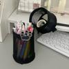 Large Capacity Pencil Bag Cylindrical Pencil Case Pen Pouch Clear Pencil Pouch Pen Case School Office Supplies