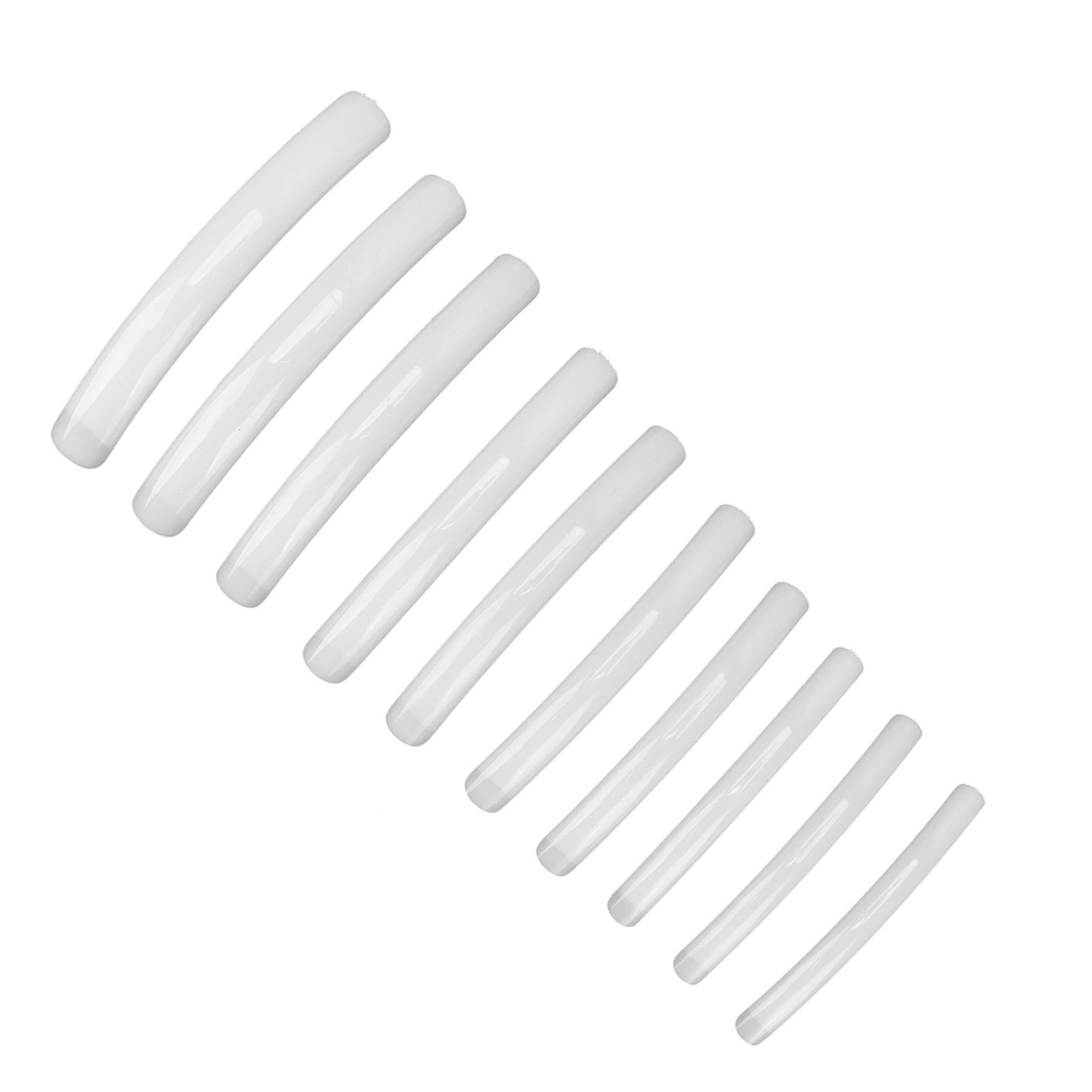 

10 шт. Длинные плоские типсы для ногтей Домашний салон Дизайн ногтей Искусственные накладные ногти Набор Инструмент для маникюра Натуральный цвет