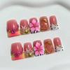 3D Carved French Style Duckbill Nails: Sweet & Cool Handmade Wearable