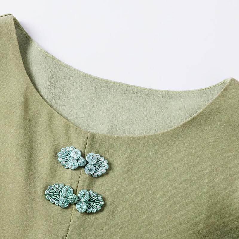 PaSiTe Summer Chinese Style Floral Chiffon Blouse