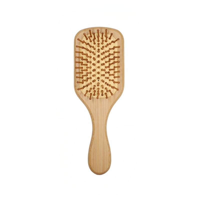 Natural Bamboo Paddle Hair Brush Comb Improve Hair Growth Air Cushion Combs For Scalp Massage Anti-Static No Hair Tangle Comb
