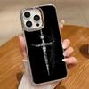 Phone Case For iPhone 17 16e 16 15 14 13 12 11 Pro Max  8 7 Air Plus Transparent Soft Cover Gothic Cyber Sigil Cross