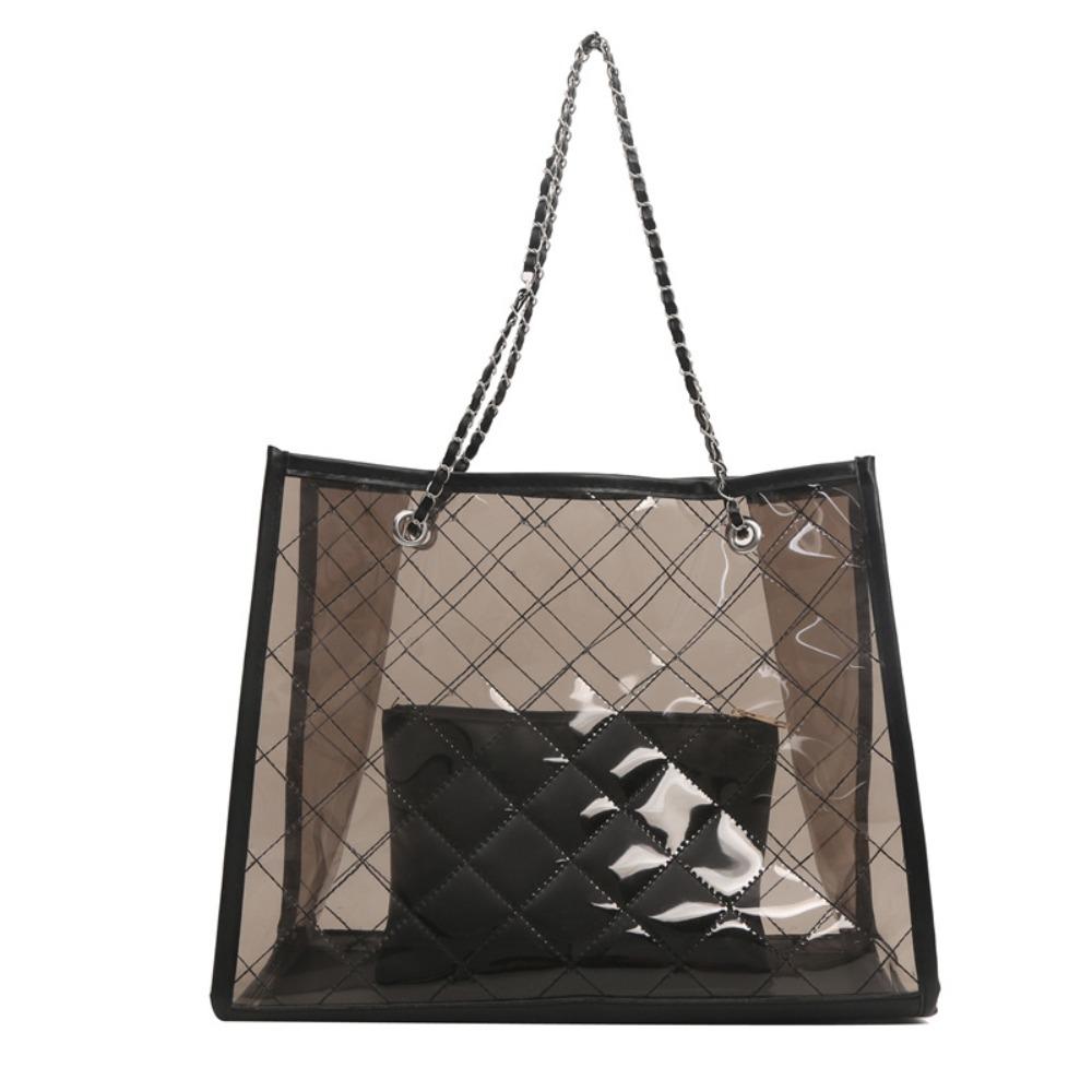 

Летняя водонепроницаемая композитная сумка в корейском стиле, пляжная портативная сумка-тоут, Фестиваль Сонгкран Brown&Black