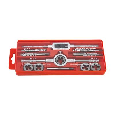 GOODRIG 12-Piece Tap and Die Set with Storage Case for Thread Repair