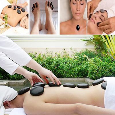 10 Stück Massagesteine Körpermassage Lava Natur Energie Massagestein Set Heiße Kompresse Spa Stein Basalt Gesundheitsstein