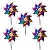 5PCS Wind Spinner Colorful Pinwheel Rotation Windmill Wedding Ornament Kids Outdoor Toy Kindergarten Lawn Garden Decors