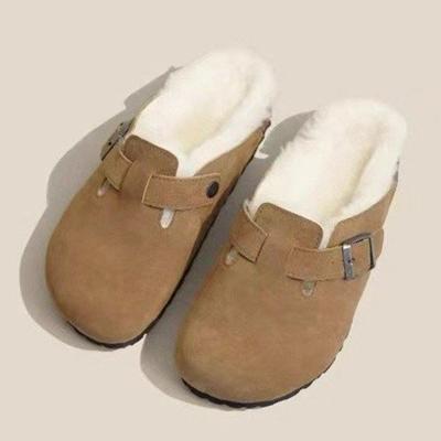 2024 Damen Indoor Freizeit Hausschuhe Winter Damen Outdoor Fleece Warme Hausschuhe Niedrige Damen Pantoletten 2024 Hausschuhe für Frauen Bequem