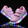 Classic Appeal Led Sneakers For Kids Light Up Roller Skate Shoes And 2 Wheels Unisex