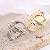 Lines Crossed Geometric Ring for Stylish Women Adjustable Size Open Finger Ring Unique Accessories Date Night Accessory