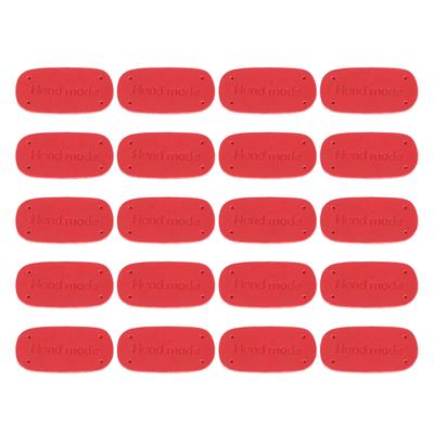 20pcs Leather Tags Soft Decorative DIY Leather Labels with Holes for Bags Purses Sewing Projects