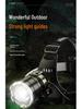 LED Dual Battery Induction Zoom Headlamp for Night Fishing