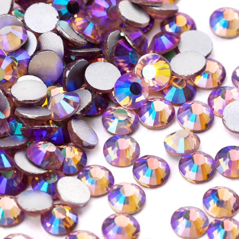 Pujiang Crystal Rhinestone Skleněné ploché dno Diamond Oblečení Doplňky Kulatý vrták na nehty DIY Náušnice Taška Samolepka Vrtačka