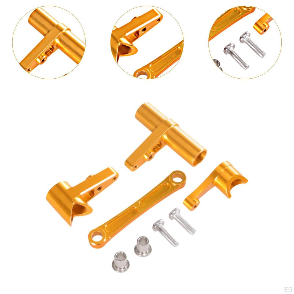 RC Car Steering Assembly Kit Parts Stylish Metal Fittings Upgrade Part for 1/10