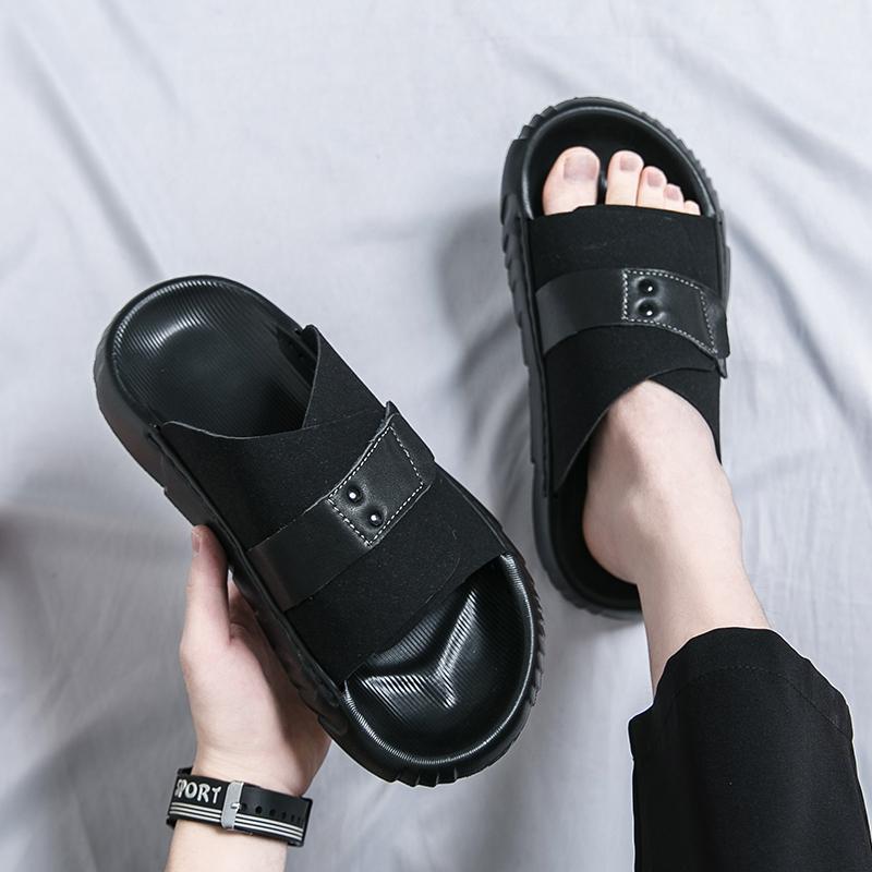 New Handmade Breathable Men Young Fashionable Design Soft Sole Casual Slippers Outdoor Lightweigh Non-slip Comfortable Slippers