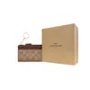 Skinny Id Case Artificial Leather, Plastic Card Holder Womens Brown Yellow Brown