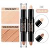 Color Makeup Double Head Concealer Stick Three-dimensional Trim Brightening Face Highlight Concealer Pen Color Trim Stick