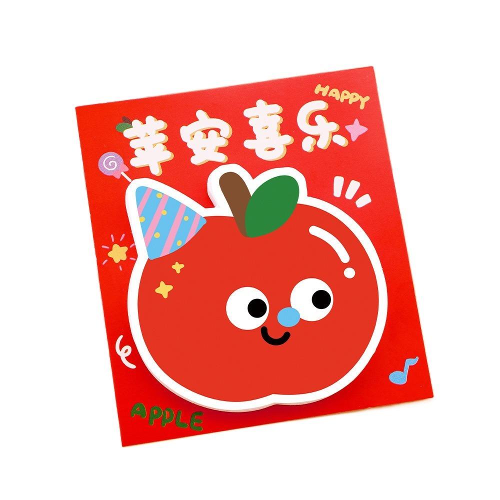 30Pcs/Set Paper Thickness Fruit Text Stickers Paper Strong Viscosity Notes Notepad Not Easily Damaged Sticky Notes Student