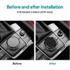 AIRSPEED Carbon Fiber for Mazda 3 Axela -2025 Center Console Multimedia Knob Button Cover Interior Trim Accessory, Black