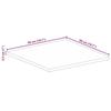 VidaXL Table Top 50x50x2.5 Cm Square Solid Acacia Wood, Wooden Table Top, Coffee Table Top, Top of 370914