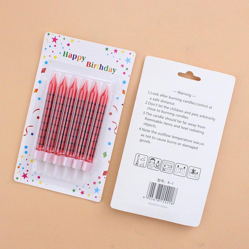 Ins Style Spider-Man Themed Printed Cake Candles 6 Personalized Red Candles for Birthday Party