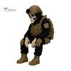 Veteran Retirement Gift 3D Printed Firefighter Skeleton Shelf Sitter, Gothic Fireman Soldier Robed Masculine Office Decor Figurine, Collectible