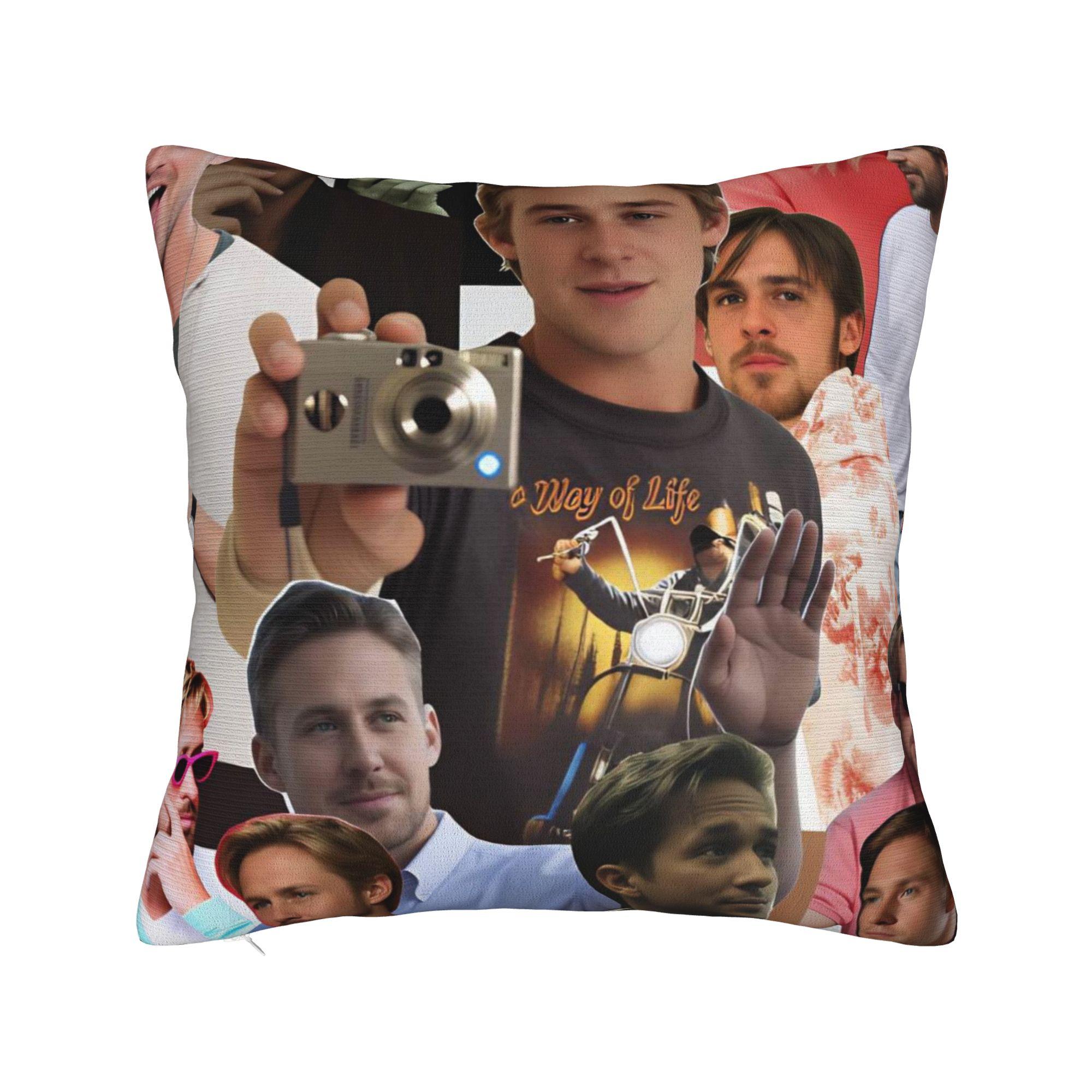 Fine Glasses Unisex Pillow Cover Ryan Gosling Collage Funny Pillow Case For Sofa Bedroom Home Decor Pillowcases