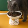 Ceramic Cat Bowl Anti Black Chin Non Spill Water Dish Pet Food Feeder for Cats and Dogs
