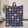 DBZ Symbols Blankets Fleece Spring/Autumn Portable Warm Throw Blankets for Sofa Travel Plush Thin Quilt