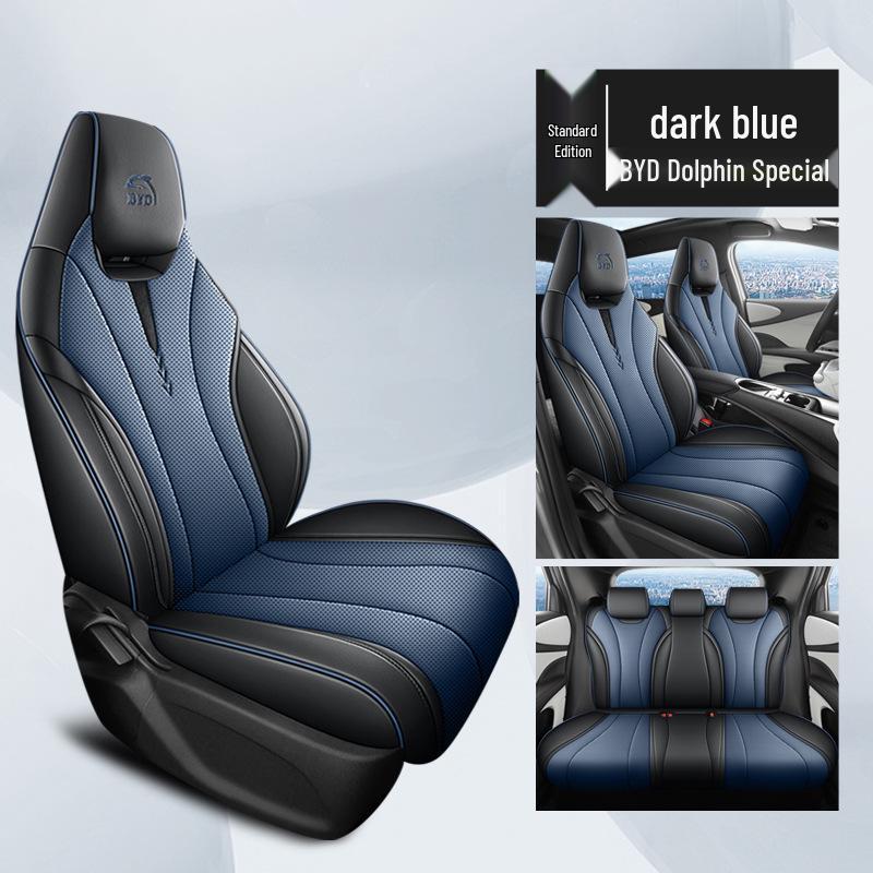 BYD Dolphin Perforated Leather Car Seat Cushion - All-Season Full Surround for Electric Cars