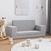 Kids  Sleeper Sofa 2 Seater Light Grey Soft Plush