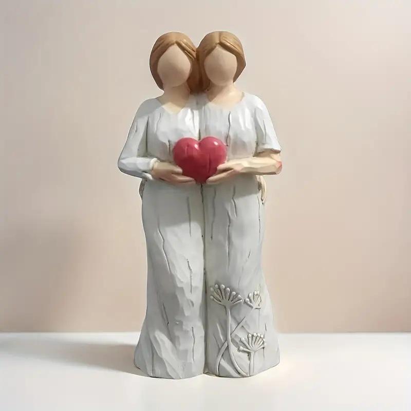 Mother's Day gifts, mother daughter, sisters affection, embrace, home furnishings, decoration, ins, resin crafts