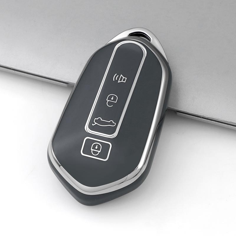 Premium Soft TPU Car Key Case Cover Shell for Ruilan Geely LIVAN 7 8 9 X3 PRO Key Rings Keychain Bag Accessories