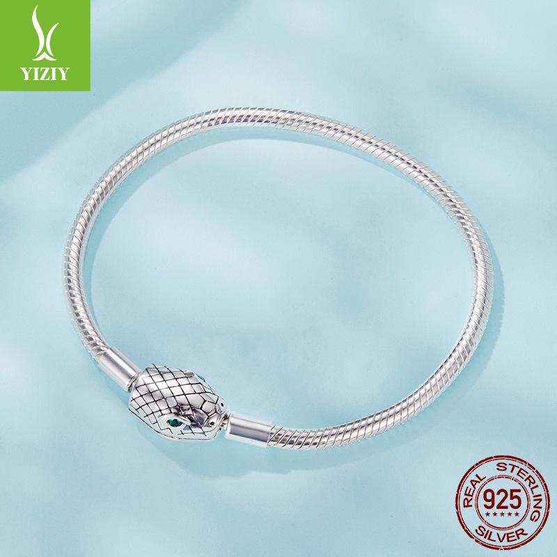 Personalized Snake Bone Chain Basic Bracelet Single Chain Popular S925 Sterling Silver Spirit Snake Bracelet