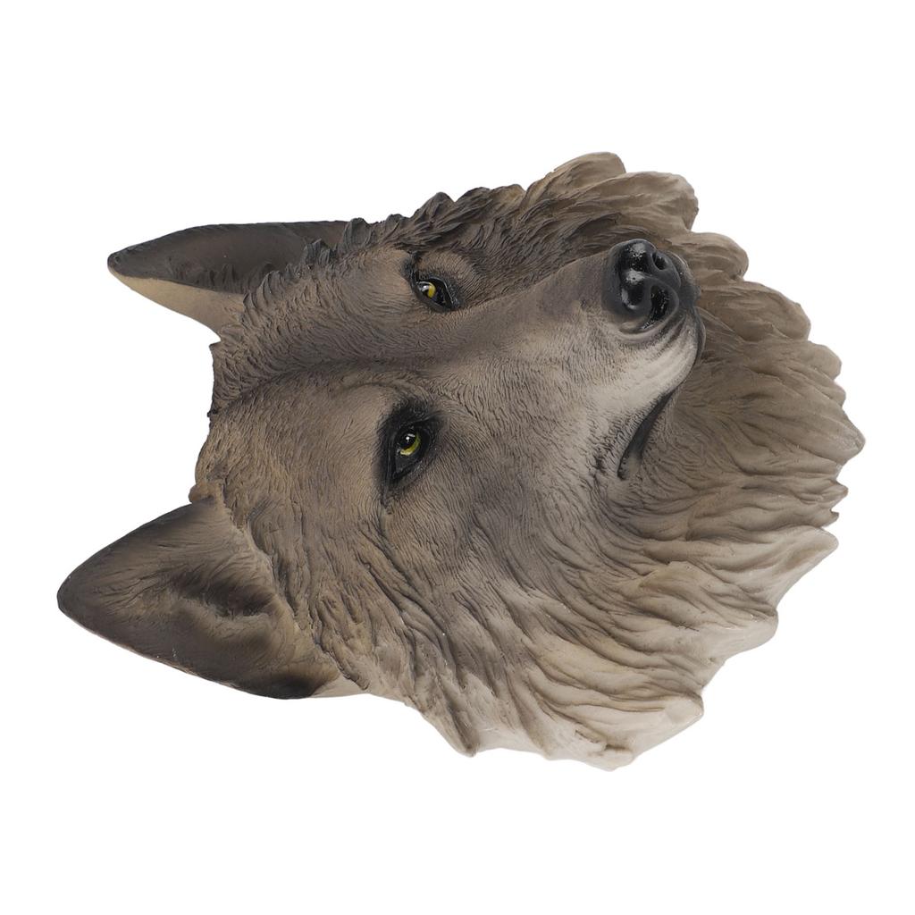 3D Animal Head Statue Resin Wall Decor Realistic Wildlife Sculpture for Living Room Bedroom Bar