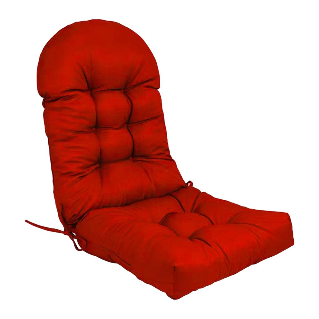 Soft Brushed Fabric Lounge Chair Cushion 110x50cm Thick Padded Seat and Backrest Cushion with Ties for Outdoor and Indoor Use