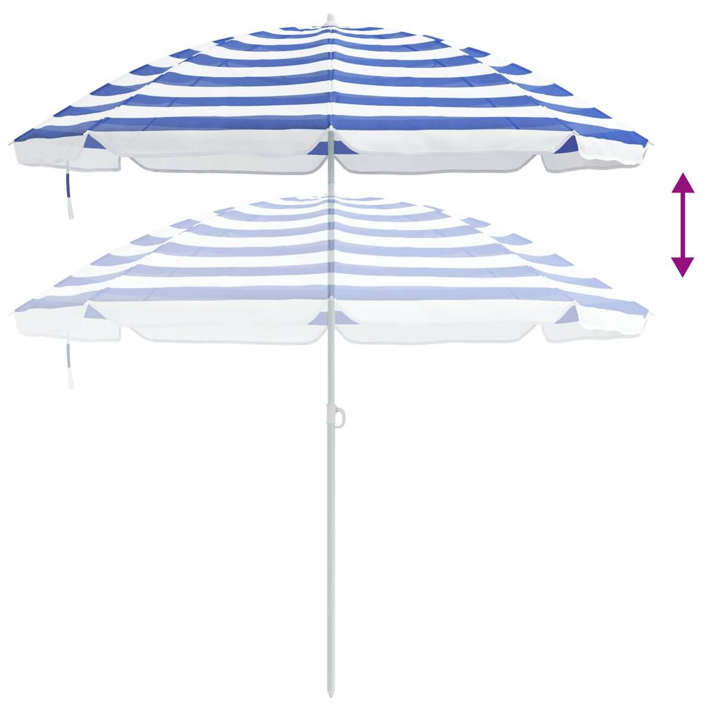 Garden Sun Umbrella 170T Polyester Blue and White