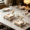 Acrylic Table Napkin Holder for Dining Table, Coffee Table, or Breakroom Table, Clear Direct Access Tray with Raised Base Profile Indoors
