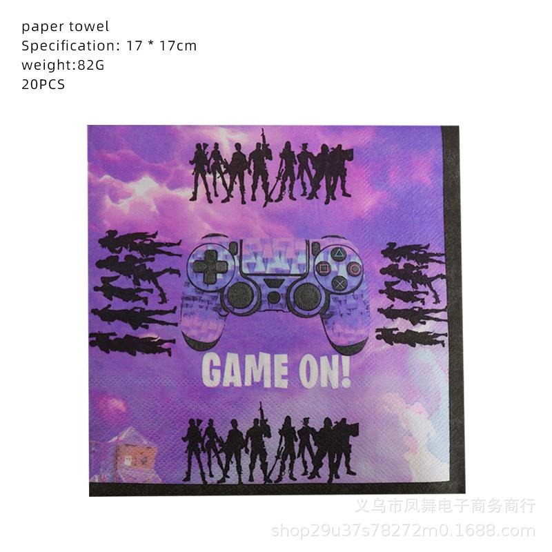 Fortnite Jocul Calamar Set Veselă Fâșii Hârtie Cupă de Hârtie de Unică Folosință Decorațiuni Petrecere de Ziua de Naștere