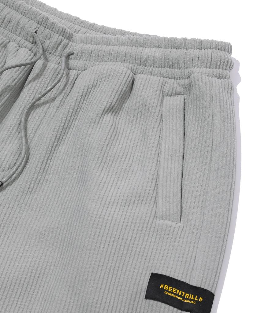BEENTRILL Corduroy Fleece Sweatpants (Warm Grey)