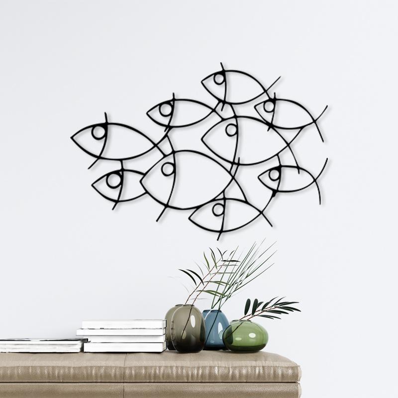 1pc Vintage Nautical Metal Wall Art Ocean Fish Aquarium Decor Weatherproof Iron Christmas Gift